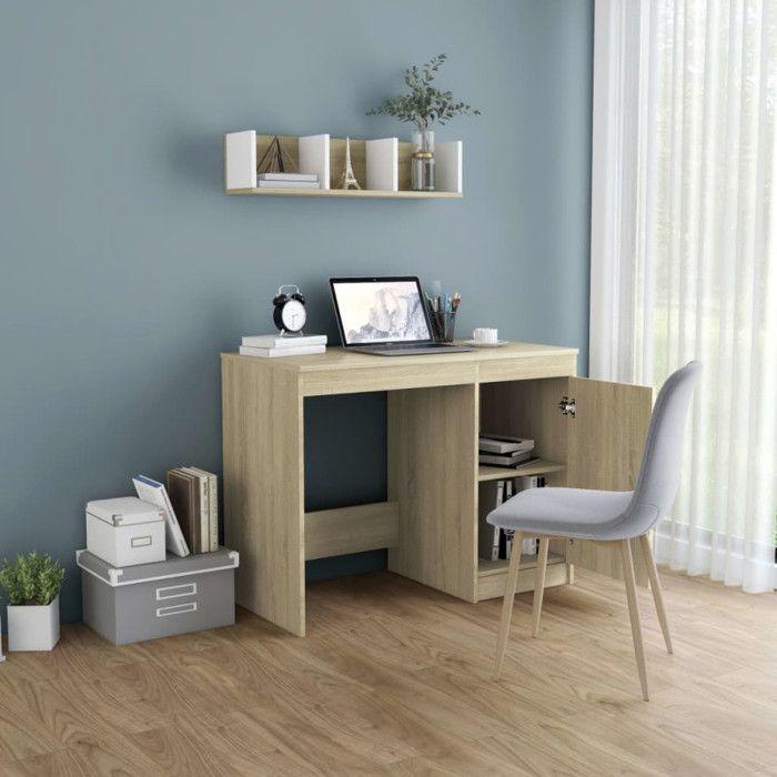 VidaXL Desk Sonoma Oak 100x50x76 Cm Chipboard