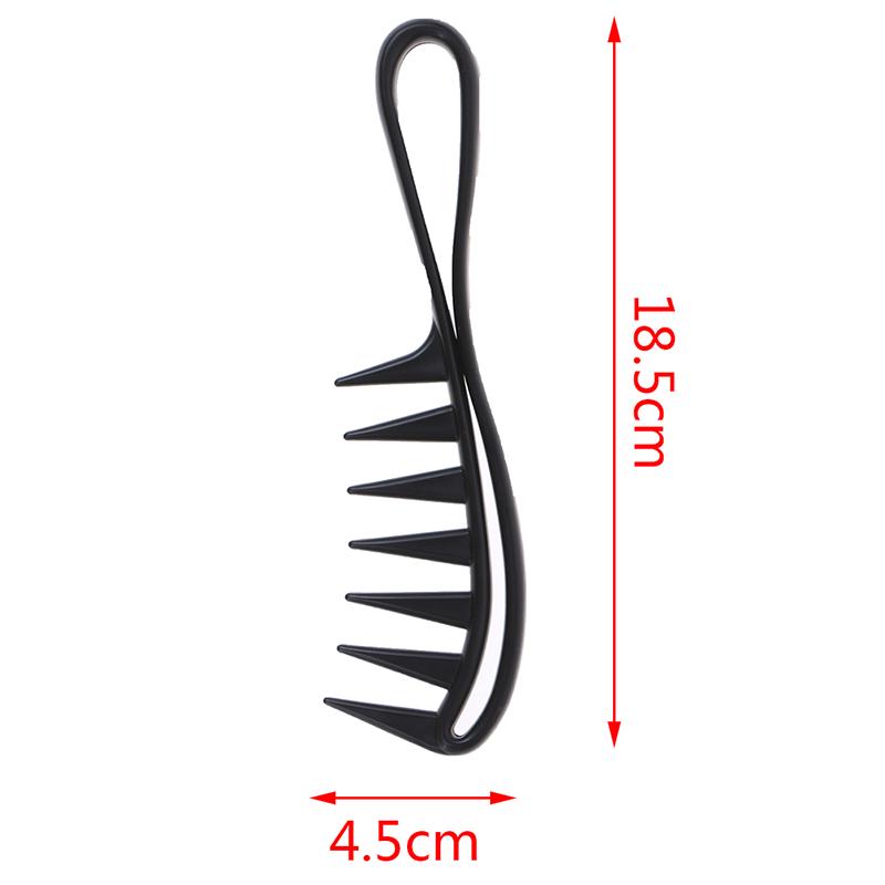 Shark Jumbo Wide Tooth Black Handle Grip Hair Comb Men Hairdressing Teeth Comb