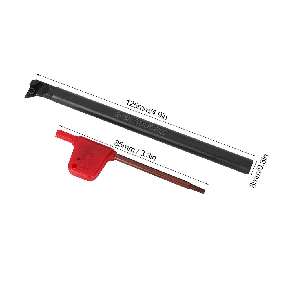 S08KSDUCR07 CNC Lathe Tool Bar DCMT0702 Insert Blade Stainless Steel for Semi Finishing