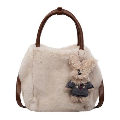 Autumn New Plush Bag Fashion Commuter Furry Messenger Bag Large Capacity Handbag Shoulder Armpit Bag