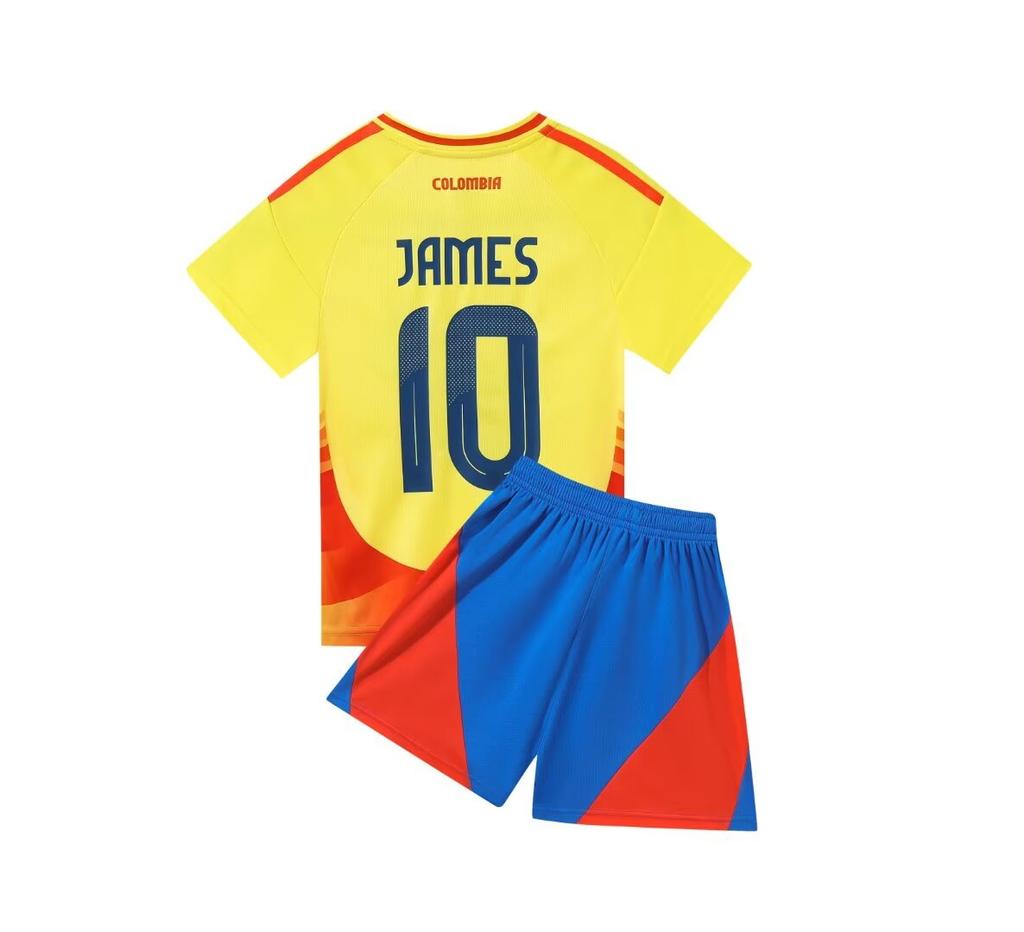 24-25G Colombia No. 10 National Team Football Jersey Children'S Clothing Children'S Set Size 14-30