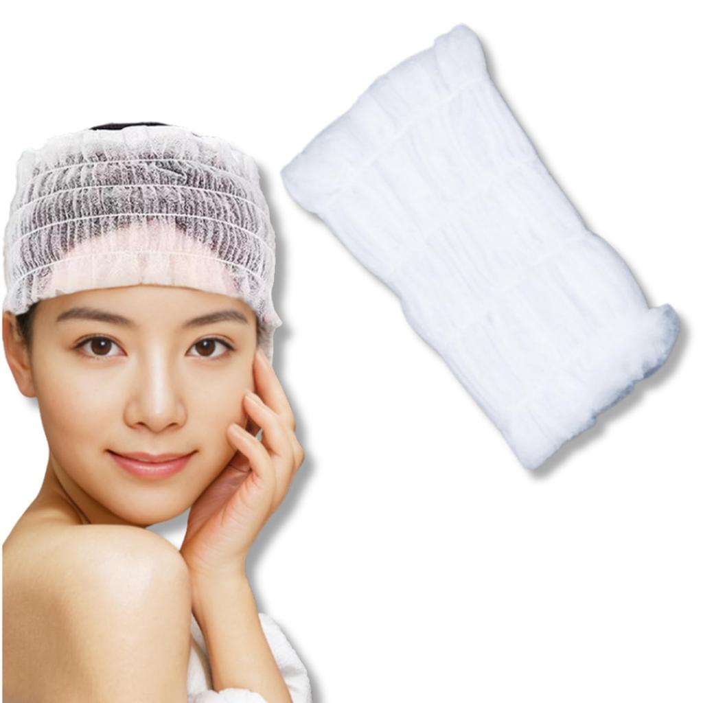 Neutral Zenith Disposable Face Wash Nonwoven One Size Fits Pack of 100 One Turbans, Fabric, Most, Stretchable, (White, Size)