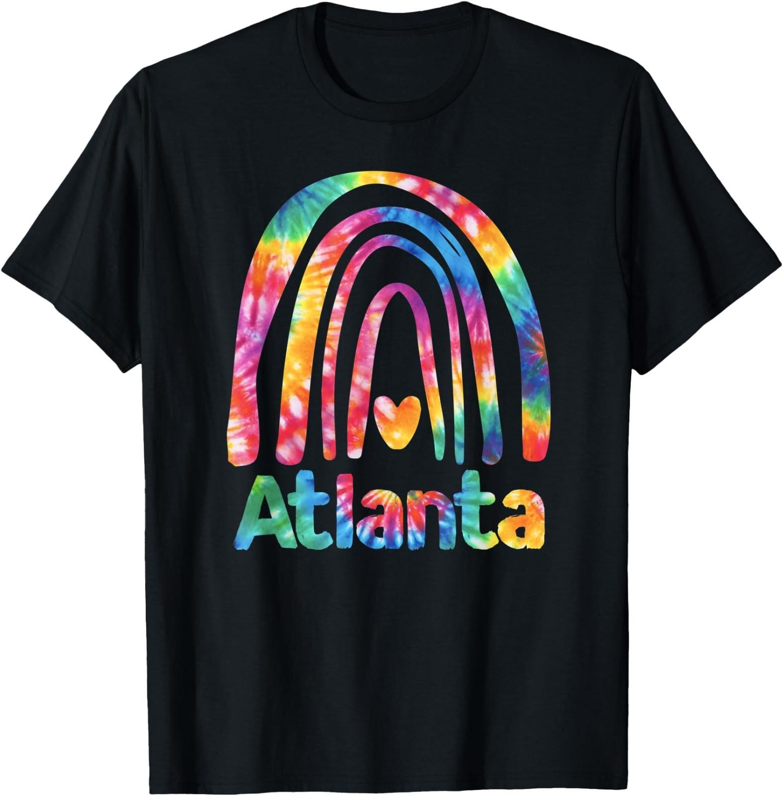 Atlanta Tie Dye Rainbow Shirt T-Shirt L