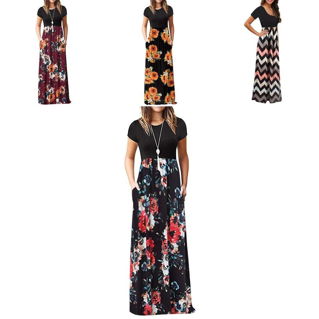Atemberaubendes Damen Boho Blumen Maxikleid für Cocktailpartys und Sommerveranstaltungen
