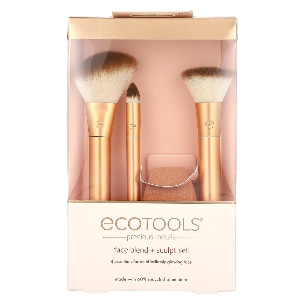 EcoTools, Precious Metals, Face Blend + Sculpt Set, 4-Piece Set