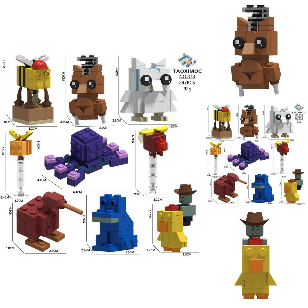 Grow A Garden Game Character 9 Piece Set Of Pet Building Block Model Ornaments For Creative Play And Diy Fun