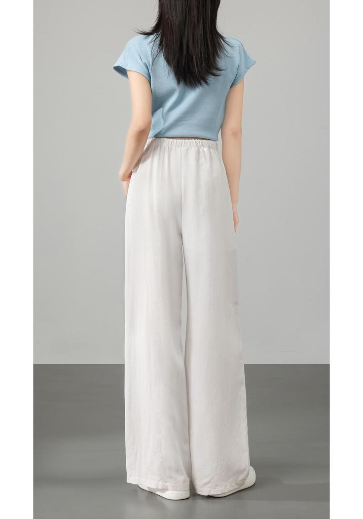 2026 New Linen Maternity Wide-Leg Pants: Thin, No Tightness, Perfect for Spring & Summer