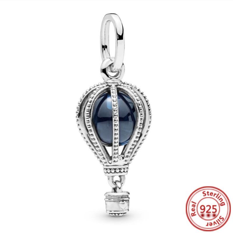 Fit Original Pantaro Charms Bracelet DIY Zircon 925 copper Blue Angel Wings Feathers Crown Star Moon Sun Clip Heart Shiny Beads