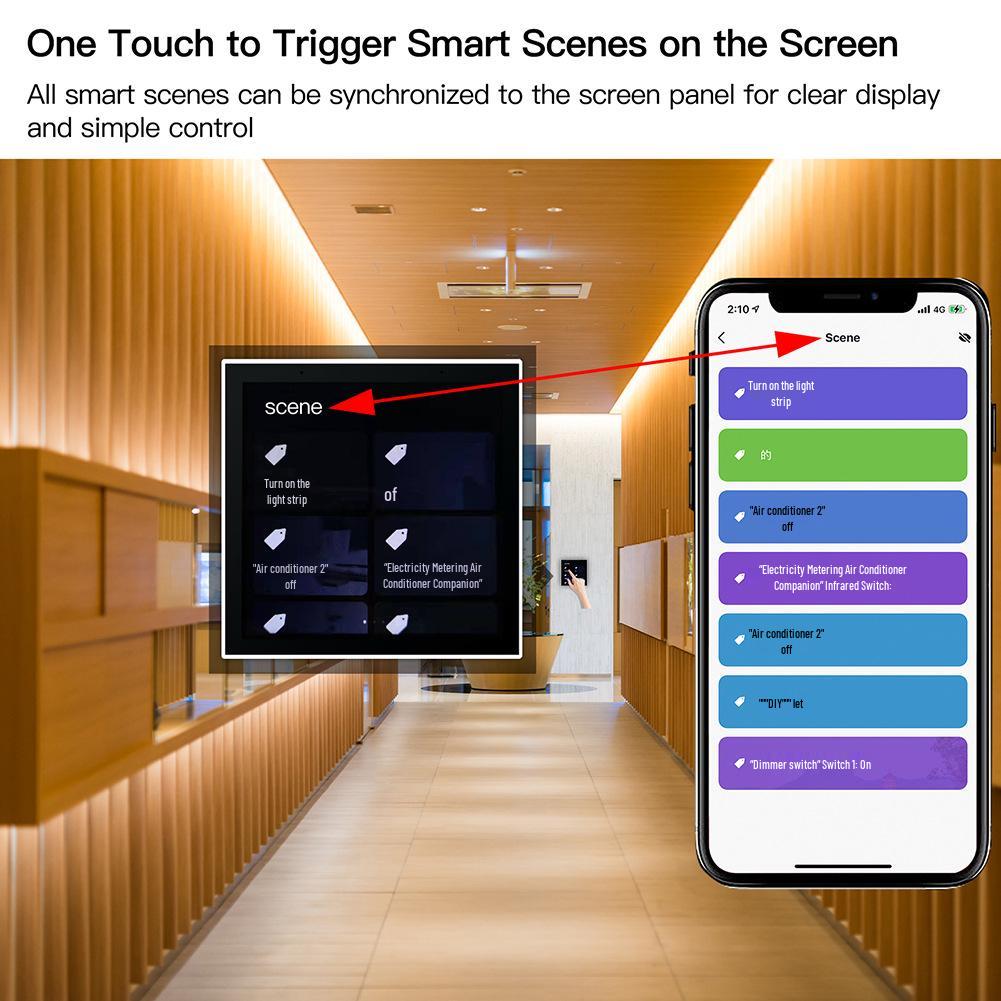 Tuya 4-inch Smart Home Touchscreen Hub with Built-in Alexa and Scene Control