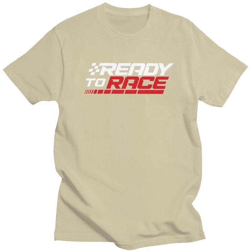 Custom Ready To Race T Shirts for Men 100 Cotton Tee Tops Motorcycle Rider Racing Sport Tshirts ShortSleeve Fashion Tshirt