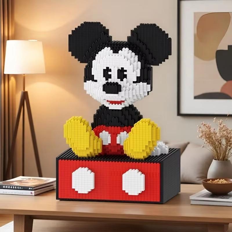 Disney Mickey Mouse Building Blocks Toy Sitting in Drawer Mickey Mouse Building Blocks Toy Connecting Building Blocks Birthday Gift