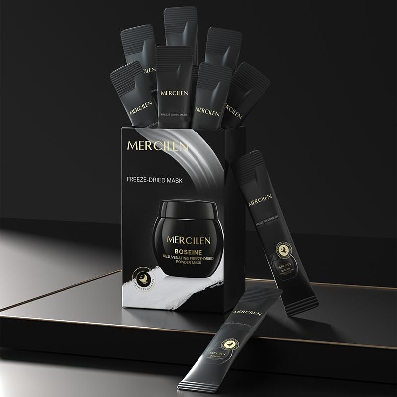 MERCILEN 20PCS Bosimain Frozen Dried Powder Mask Applying Sleep Mask Moisturizing Night -Time Frozen Film