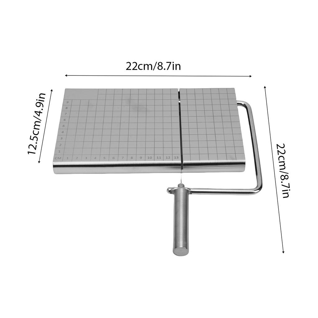 Stainless Steel Cheese Slicers Multi Purpose Kitchen Tool Cheese Slicers Cutter Board Precise Measurement Non Slip Base