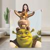 Pun Mein Swampf S-shreks Blanket  Super Warm Novelty Plush Throw Blanket For Outdoor Travel Office Flannel Bedspread Bed Cover