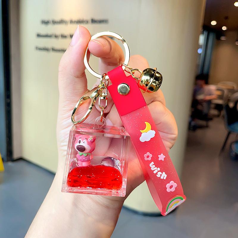 Unique Floating Sand Acryl Keychain Cute Astronaut Design For Gifts And Souvenirs