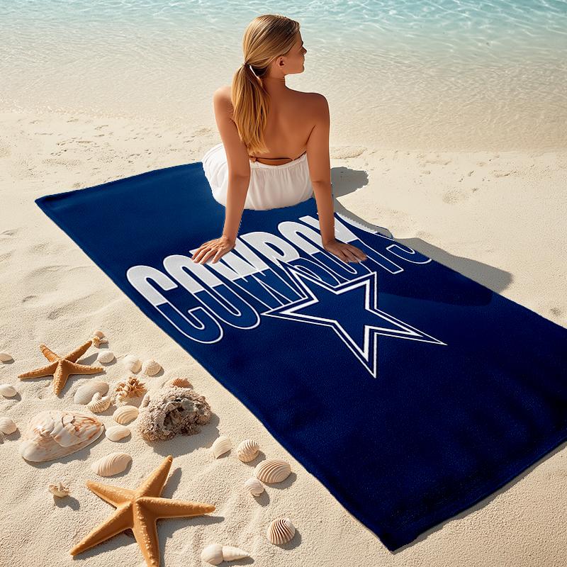 1 Stück Dallas Cowboys Strandtuch, Bequem und Dick, und Schwimm-/Bade-/Picknick-/Campingtuch, Geeignet für Strand am Meer