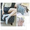 Women's Mesh Sheer Socks Heart Print Ruffle Ankle Socks Summer Ultra Thin