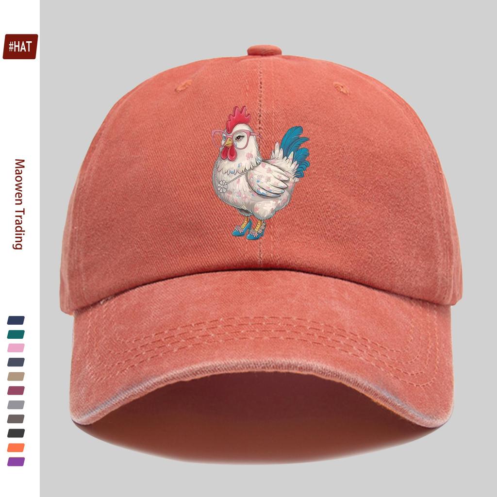 pc pcs Adjustable Trucker Cap with Buckle Closure  Anthropomorphic Chick Print Suitable for for Homecoming Beach Parties Sk