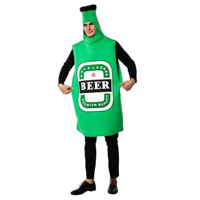 Unisex Men’s Beer Bottle Costume Women Halloween Mascot Funny Office Hilarious Food