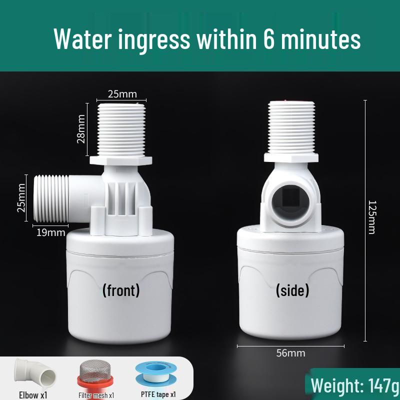 Automatic Water Tank Float Valve - Self-Stopping Water Level Controller