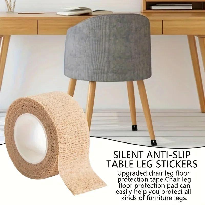 1PC 2.5cm*4m Tapes Chair Leg Floor Protector, Non Slip Furniture Leg Pads Tape, DIY Chair Leg Protectors for Hardwood Floors