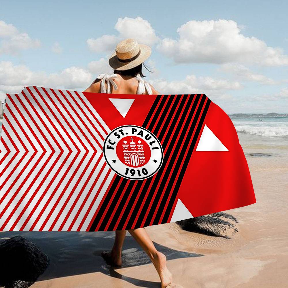 F-FC S-St. P-Pauli Microfibra Stampato Asciugamano da Spiaggia Arrampicata Yoga Spiaggia Nuoto Corsa Assorbente Morbido Asciugamano
