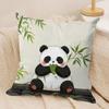 Cute Panda Cushion Cover Soft Plush Throw Pillow Cover  DoubleSided Decorative Cushion Case  Sofa Bedroom Home Decor