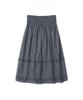 Tudment Check Tiered Skirt Navy
