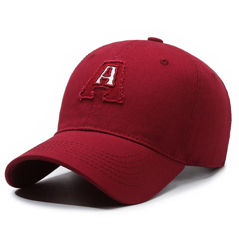 Korean Style Embroidered A Letter Baseball Hat With Curved Brim And Sunshade For Outdoor Casual