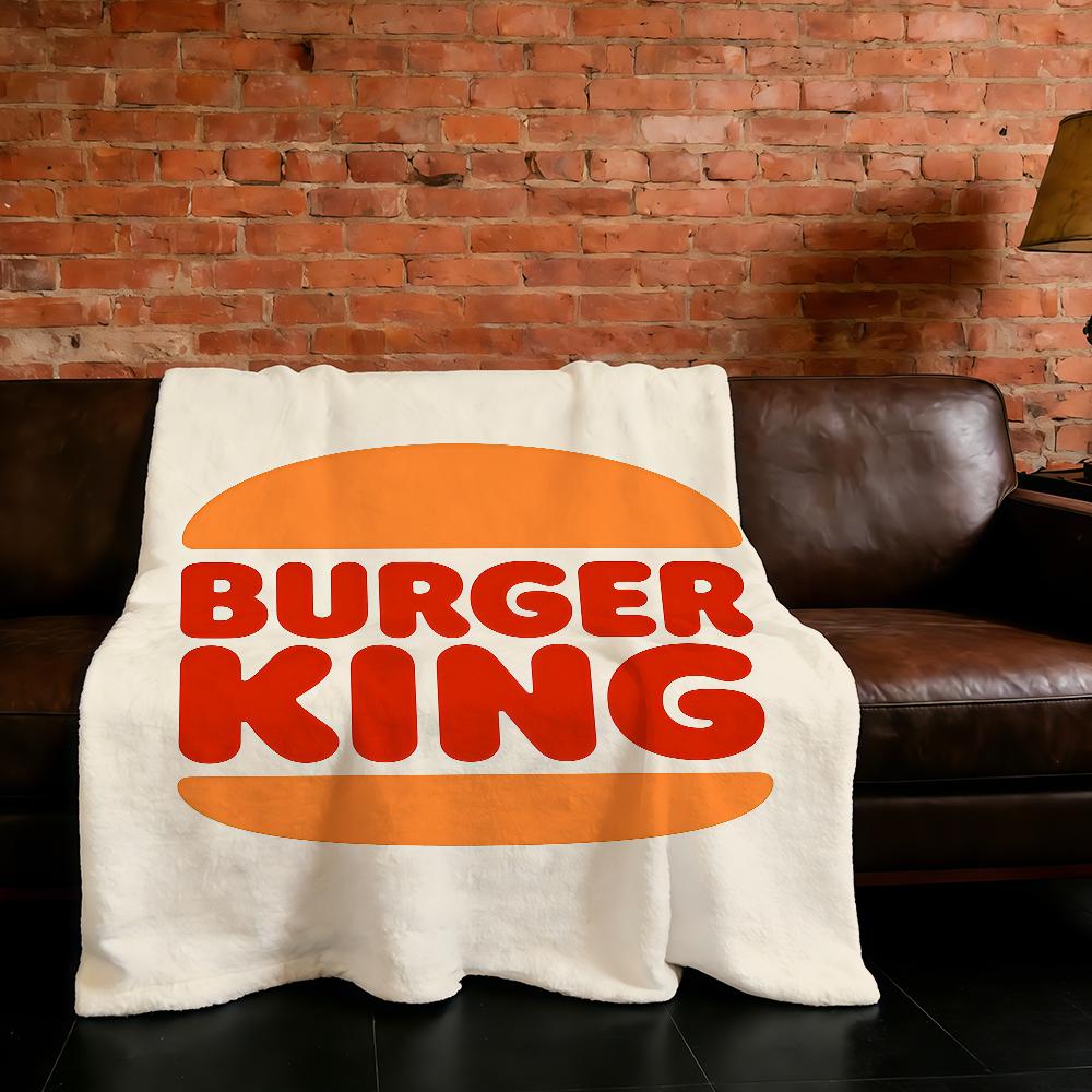 K-King-ES Blanket Super Warm Logo Comfortable Plush Throw Blanket Child Home Sofa Bedroom B-Burger Gift