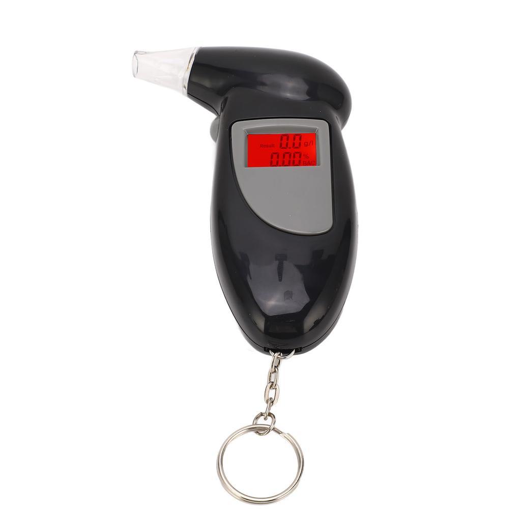 Alcohol Tester Portable Professional Grade Accuracy Audible Alert Digital Detector Breath Analyzer with 5 Mouthpieces