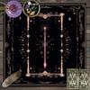 Dark Style Tarot Star & Moon Mahjong Mat - Non-slip, Quick Dry, Stain-Resistant, Water Absorbent