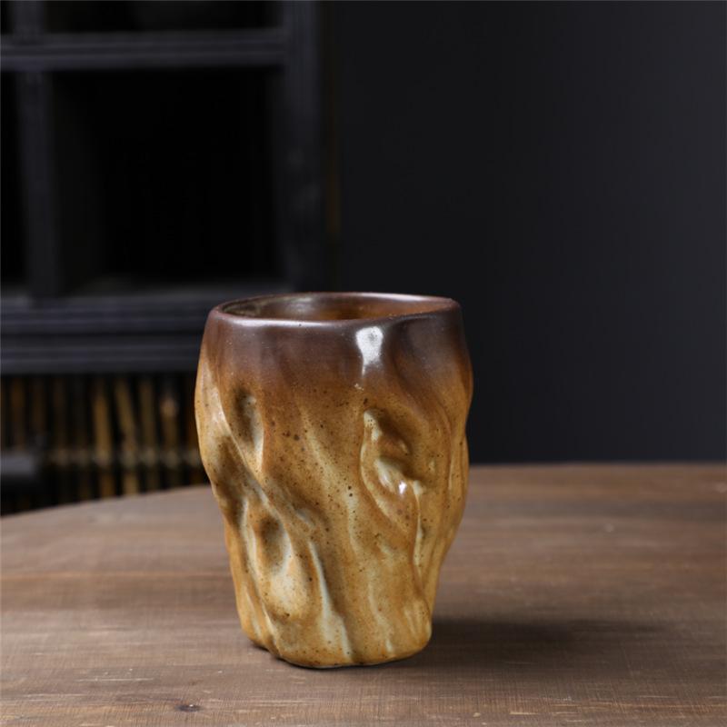 Coarse Pottery Tea Cup Ceramic Master Cup Retro Ceramic Cup Tea Bowl Single Cup Household Kung Fu Teacup