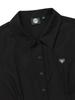 BBC EARTH W Knit Collar Point Woven Dress_Black