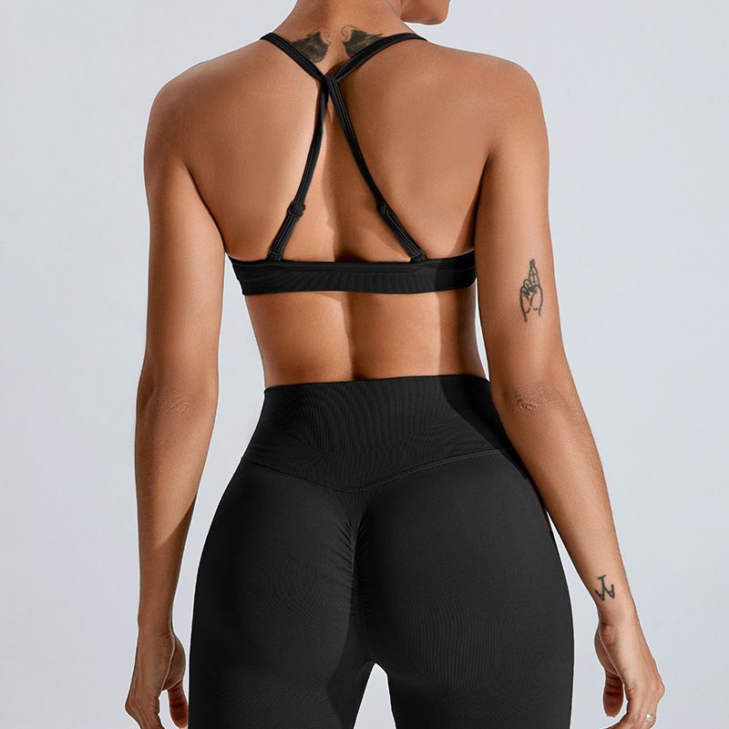 

Fashion New Arrival Seamless Yoga Clothing Top Sport Waistcoat for Women Yoga Bra Quick-Drying Running Workout Beauty Back Intimates XL Black