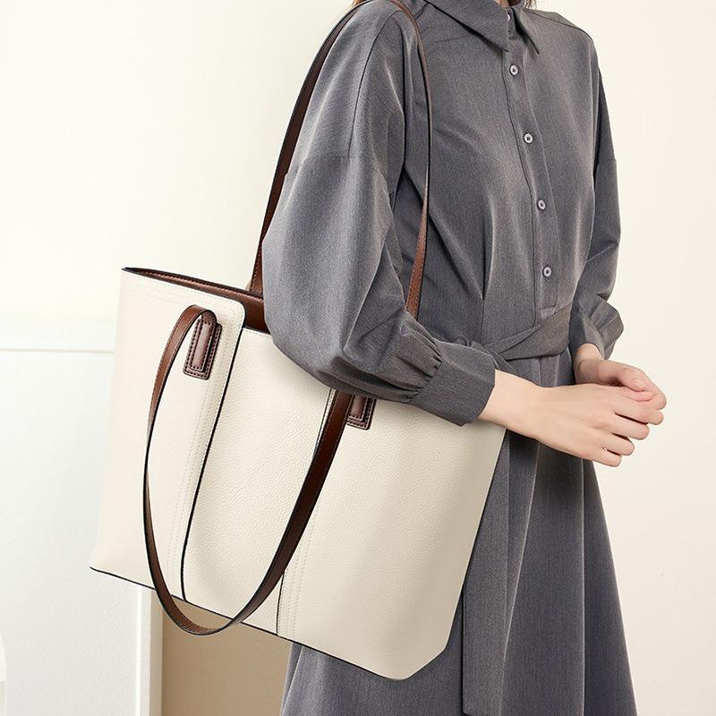Tote bag first layer cowhide large-capacity women's bag commuting to work shoulder handbag