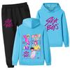 PB1217-2 Kids Boys Girls Kpop Mira Zoey Rumi Sajaboys Double-sided Print Long Sleeves Hoodie Pants Trousers Clothes Sets