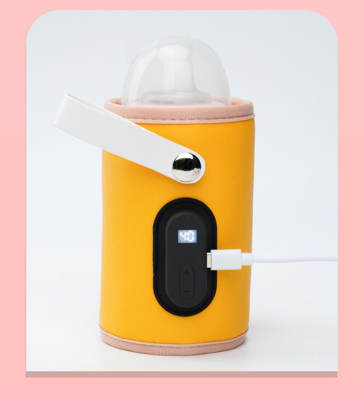 Digital Display Baby Bottle Warmer: Portable Heating Sleeve for Universal Fit