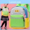 Trendy Colorblock Kids Backpack Lightweight Nylon For Boys And Girls School Bag