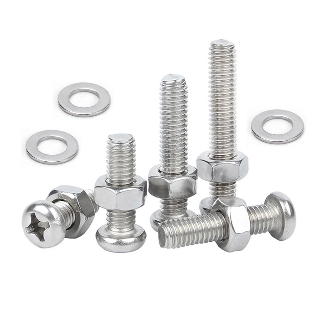 360-piece Stainless Steel Phillips Head Machine Bolt and Nut Set, M3/M4/M5, Suitable for DIY and Home Repair and Maintenance.