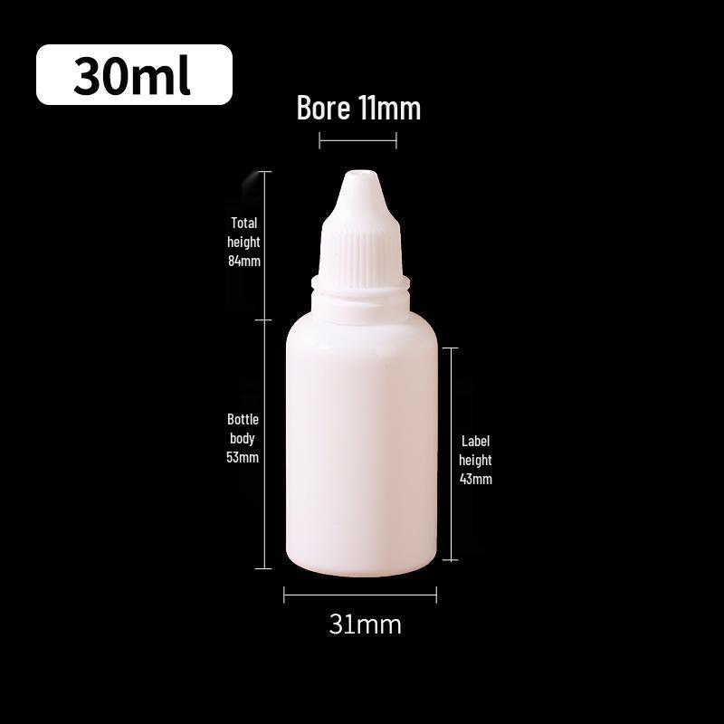 Imitace lahviček s očními kapkami - 5 ml, 10 ml, 30 ml, 50 ml lahvičky s kapátkem, malé PE plastové dávkovače pigmentů