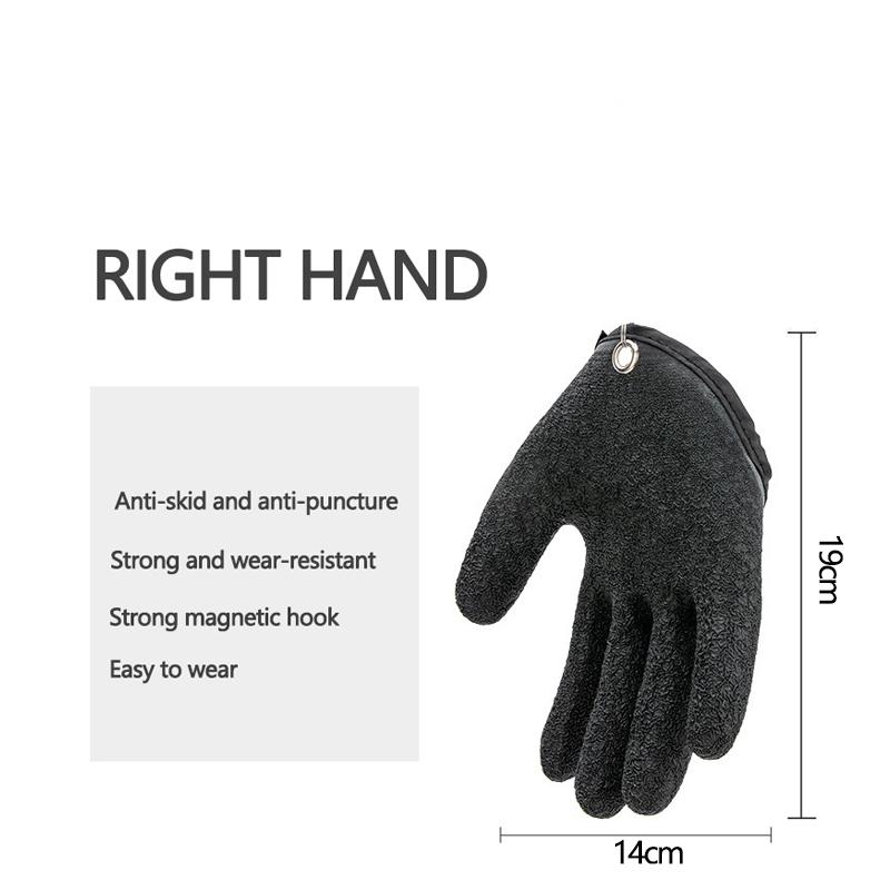 Fishing Gloves Anti-Slip Protect Hand from Puncture Scrapes  Fisherman Professional Catch Fish Latex Hunting Gloves