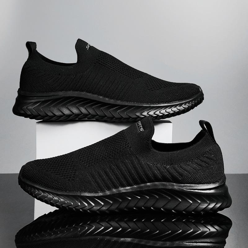 

Men s and women s fly-woven socks and shoes spring and summer low-top foot net cloth surface one pedal breathable couple running sneakers 35