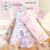 Yuxian Colorful World Sticker Book: 25 Sheets of Round Dots & Stars for Journaling (2 Styles)