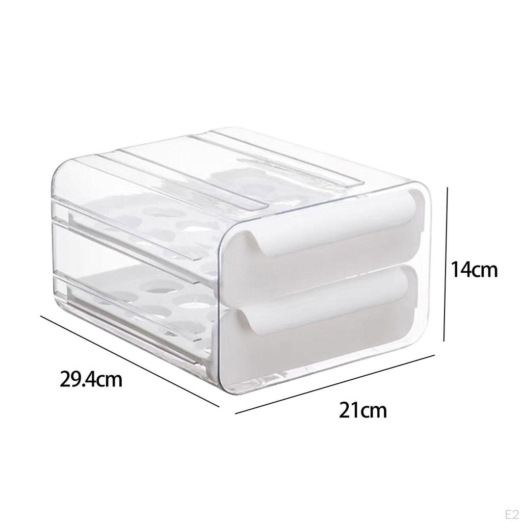 Clear Egg Storage Organizer for Refrigerator - Holds 32 Eggs