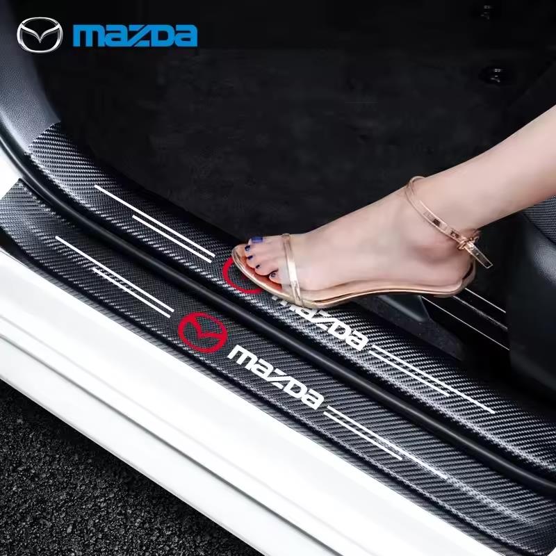 Car Door Sill Kick Tailgate Threshold Protection Sticker For Mazda 3 6 CX5 2 CX30 CX3 CX9 MX5 RX8 Axela Demio Atenza MS GJI GH
