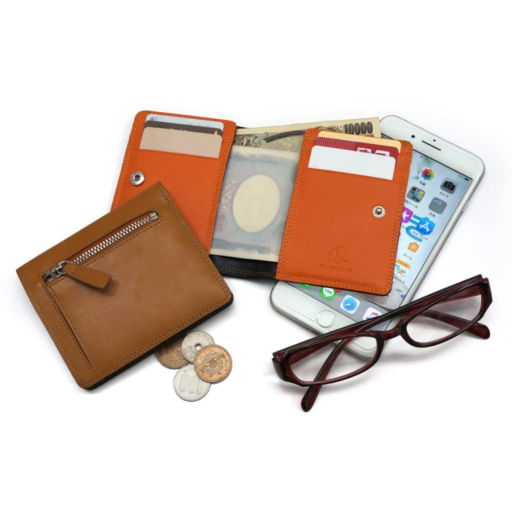 Mywalit Slim Bifold Wallet (Men's Slim Wallet, Genuine Leather, Large Capacity, Card Slots, Coin Purse, Spring Wallet, Father's Day, Christmas)