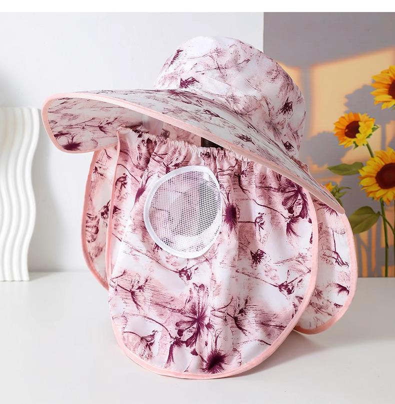 Women's Breathable Anti-UV Sun Hat with Large Brim, Face & Neck Protection - Perfect for Cycling, Outing, Tea Picking & Summer Activities