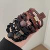 5PCS Women's Hair Ring Set Hair Accessories High Elasticity Leather Band Simple Temperament High Ponytail Durability