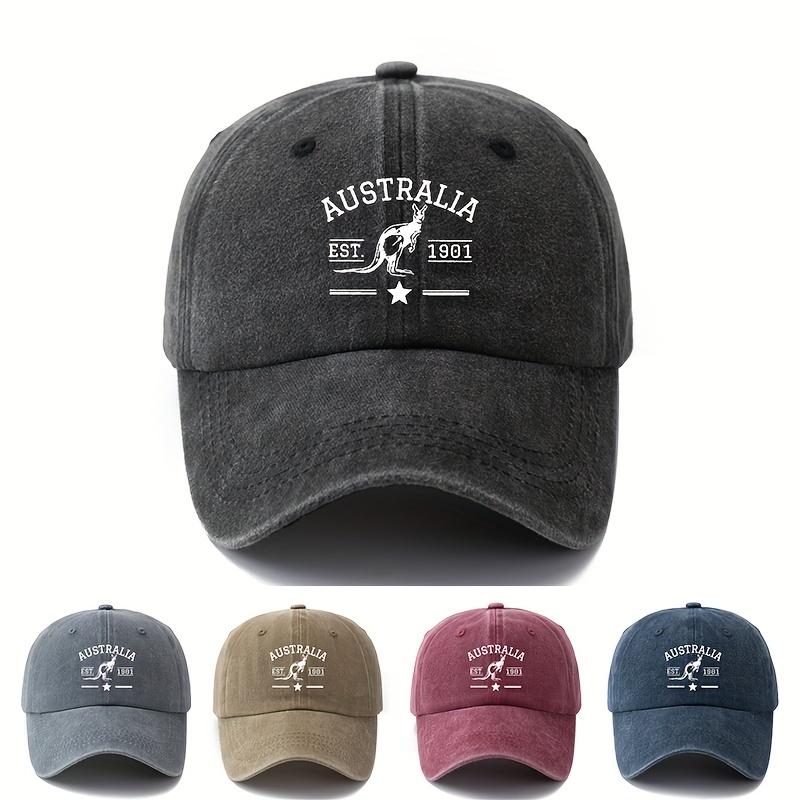 Fabric.MAKEFGE Unisex Australian Style Baseball Cap Kangaroo and Star Pattern Design Truck Cap